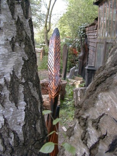Sculpture intitulée "feather" par Yingo, Œuvre d'art originale