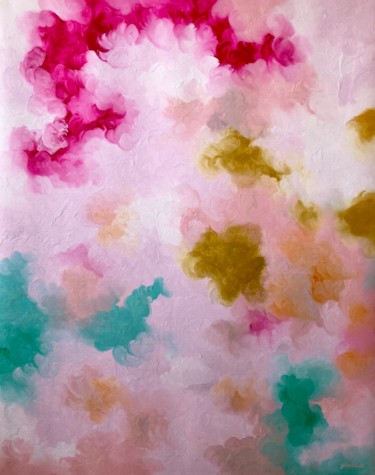 Peinture intitulée "Pink Pink" par Yini Zhao, Œuvre d'art originale, Acrylique