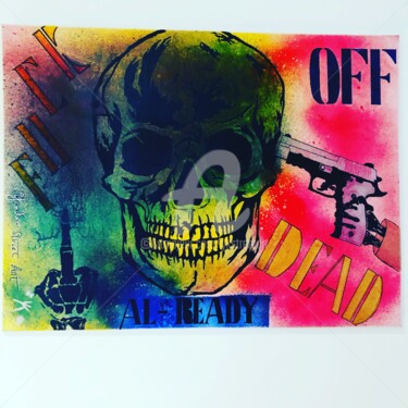 Schilderij getiteld "Already dead" door Ykstreetart, Origineel Kunstwerk, Acryl