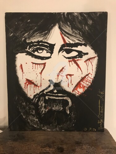 Schilderij getiteld "Scarface" door Ykstreetart, Origineel Kunstwerk, Acryl