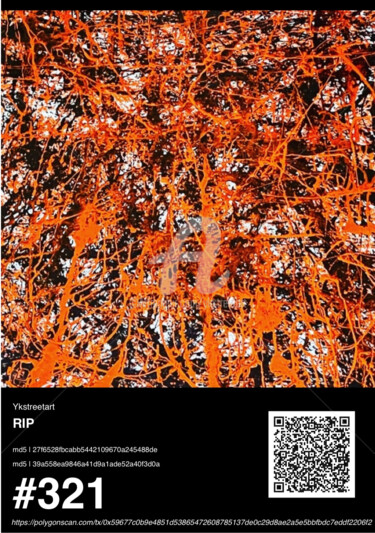 Digital Arts titled "RIP NFTs" by Ykstreetart, Original Artwork, Acrylic