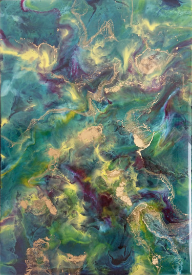 Painting titled "MOVEMENT" by Yla Pil, Original Artwork, Enamel