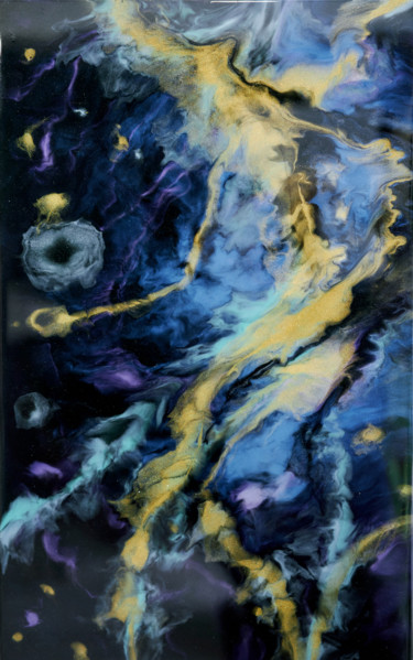 Картина под названием "Traveling the worlds" - Yla Pil, Подлинное произведение искусства, Эмаль