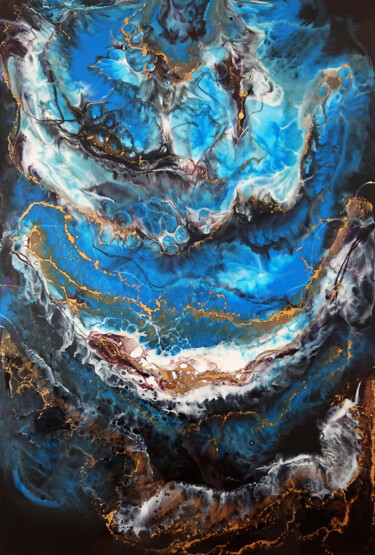 Картина под названием "UNIVERSE INSIDE" - Yla Pil, Подлинное произведение искусства, Эмаль
