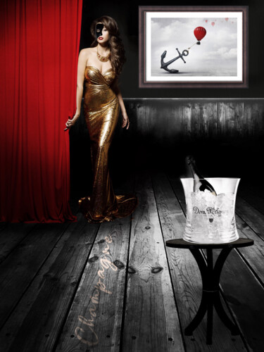 Champagne Arts numériques intitulée "Champagne" par Ylenia Pizzetti, Œuvre d'art originale, Photo montage