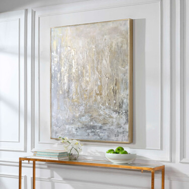 绘画 标题为“Silver and Gold” 由Yllen Avotí, 原创艺术品, 丙烯 安装在木板上