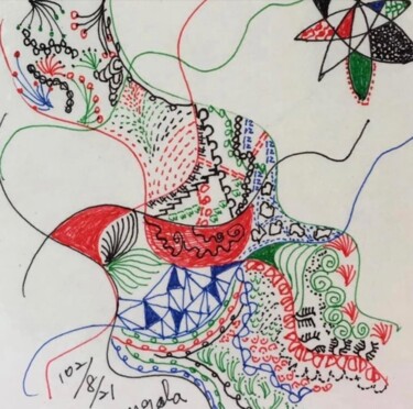 绘画 标题为“pregnant woman” 由Ylohps Yang, 原创艺术品, 圆珠笔