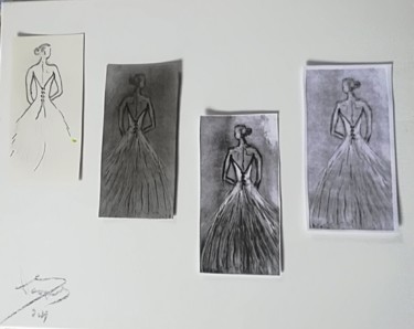 " L'esquisse..." gravure monotype Gravures & estampes intitulée "" L'esquisse..." gr…" par Iolanda Pasquali Iolanda (Yo Souris), Œuvre d'art originale, Monoty…
