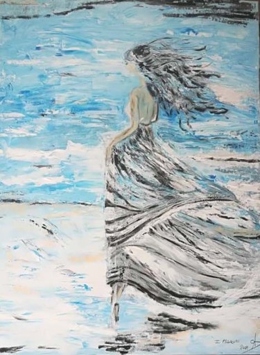 "Yōsei" ou "La Fée sortie des eaux" Peinture intitulée ""Yōsei" ou "La Fée…" par Iolanda Pasquali Iolanda (Yo Souris), Œuvre d'art originale, Acrylique