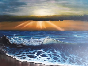 Painting titled "The Hidden Lights" by Yobe, Original Artwork, Oil