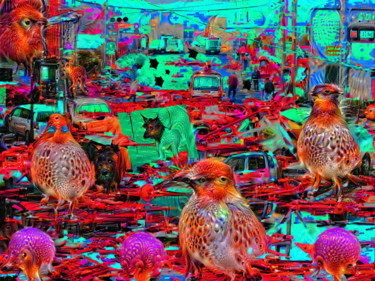 Arts numériques intitulée "Fongoïdie aviaire" par Yog-Sothoth, Œuvre d'art originale, Photo montage