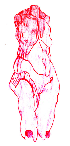 Drawing titled "Anatomie 8" by Yog-Sothoth, Original Artwork, Pencil