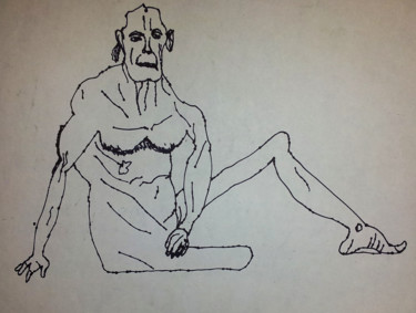 Dessin intitulée "Horror humanum est" par Yog-Sothoth, Œuvre d'art originale, Crayon