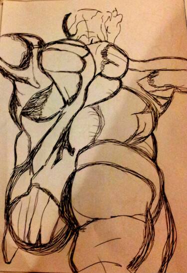 Рисунок под названием "anatomie5" - Yog-Sothoth, Подлинное произведение искусства, Карандаш