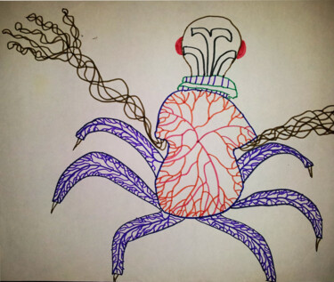 Tekening getiteld "Folia" door Yog-Sothoth, Origineel Kunstwerk, Gelpen