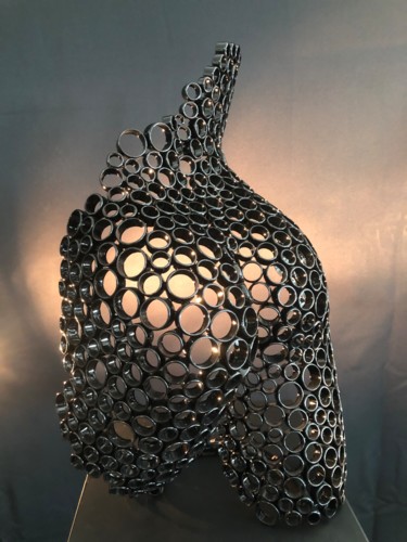Skulptur mit dem Titel ""Inaya" sculpture c…" von Yohan Plu, Original-Kunstwerk, Metalle