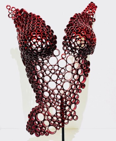 Скульптура под названием ""Flamme candy" Bust…" - Yohan Plu, Подлинное произведение искусства, Металлы
