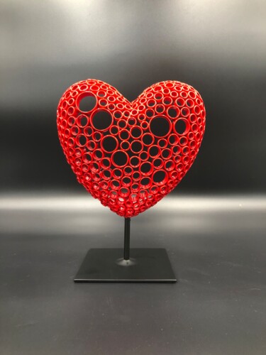 " Coup de foudre " Sculpture intitulée "" Coup de foudre "" par Yohan Plu, Œuvre d'art originale, Métaux