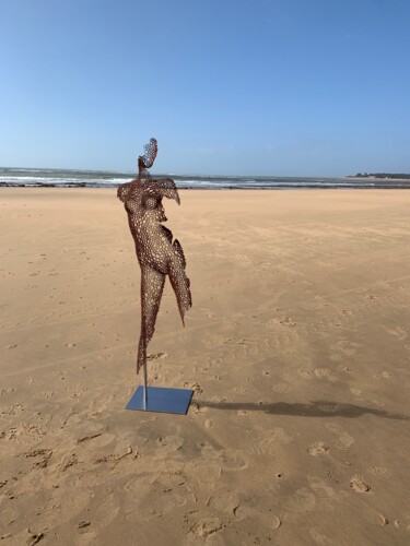 Skulptur mit dem Titel "Transparence" von Yohan Plu, Original-Kunstwerk, Metalle