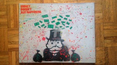 Peinture intitulée "Money doesn't buy h…" par Yh, Œuvre d'art originale, Bombe aérosol