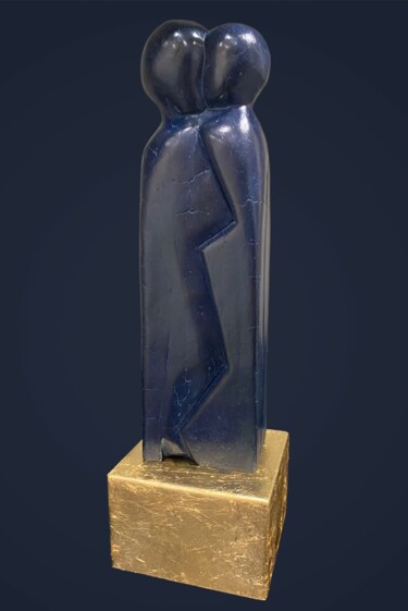 Sculpture intitulée "Le baiser 2" par Yolaine Rilhac, Œuvre d'art originale, Bronze