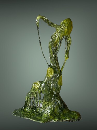 Escultura titulada "L’abritant" por Yolaine Rilhac, Obra de arte original, Yeso