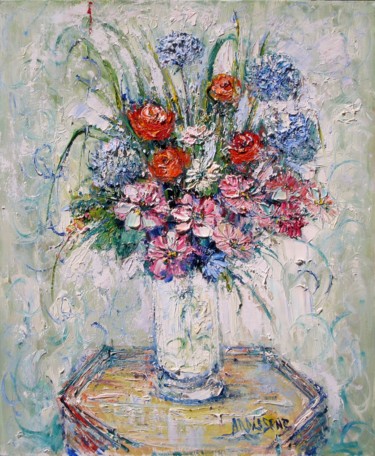 Bouquet Peinture intitulée "Bouquet" par Yolande Ardissone, Œuvre d'art originale, Huile
