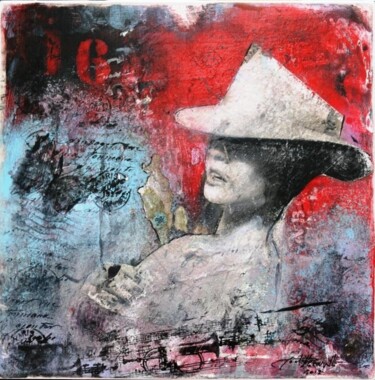 Peinture intitulée "chapeau" par Yolande D' Hérouville, Œuvre d'art originale