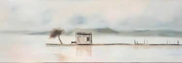 Картина под названием "Ponton d'Azur (Land…" - Yolande Strauss Ruinet (Yola), Подлинное произведение искусства, Масло