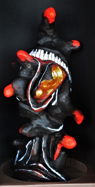 Sculpture intitulée "L'OUÏE D'OR" par Yolande (Yo) Gaspard, Œuvre d'art originale, Argile