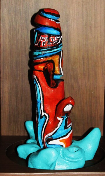 Sculpture titled "POUCE ! J'AI MÂLE !" by Yolande (Yo) Gaspard, Original Artwork