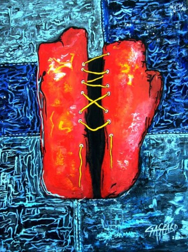 Картина под названием "CORAZON DEL MUNDO" - Yolande (Yo) Gaspard, Подлинное произведение искусства