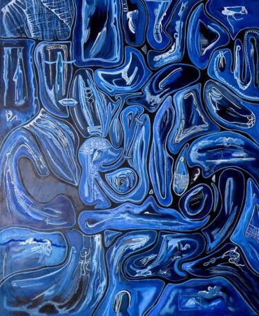 Malerei mit dem Titel "DIVISION CELLULAIRE" von Yolande (Yo) Gaspard, Original-Kunstwerk