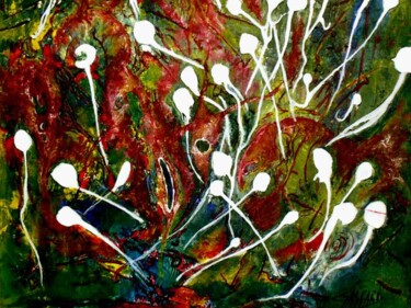 Painting titled "PROCREATION D'AVANT…" by Yolande (Yo) Gaspard, Original Artwork