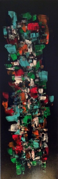 Peinture intitulée "vitrail" par Martinez, Œuvre d'art originale, Acrylique