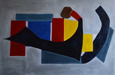 Malerei mit dem Titel "121 - COMPOSITION" von Yolene, Original-Kunstwerk, Acryl