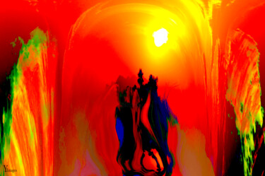 Arte digital titulada "Magma Chamber" por Yolidimages, Obra de arte original, Trabajo Digital 2D