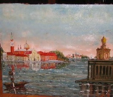 Pintura titulada "Vista Venecia" por Manuel Bustos, Obra de arte original