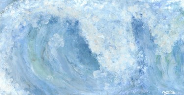 Peinture intitulée "wave.jpg" par Yonaart, Œuvre d'art originale, Aquarelle