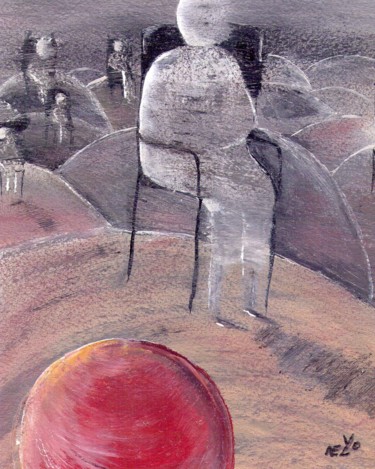 Peinture intitulée "seul" par Lionel Dubois, Œuvre d'art originale, Huile