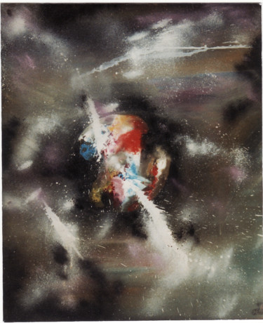 Peinture intitulée "explosion" par Lionel Dubois, Œuvre d'art originale, Huile