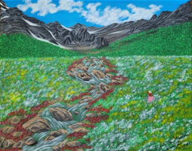 Peinture intitulée "Brandwine Meadows" par Yongqiang Xu, Œuvre d'art originale, Acrylique