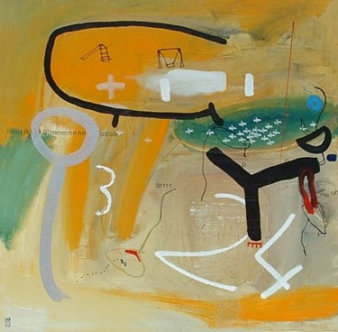 Painting titled "Playground" by Yono, Original Artwork, Oil