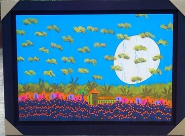 Pintura intitulada "pueblos" por Yony Calderon, Obras de arte originais, Acrílico