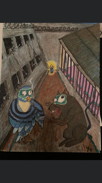 Desenho intitulada "Les cafards" por Yooy, Obras de arte originais, Lápis