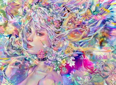 Grafika cyfrowa / sztuka generowana cyfrowo zatytułowany „Blossom” autorstwa York Chan, Oryginalna praca, Malarstwo cyfrowe