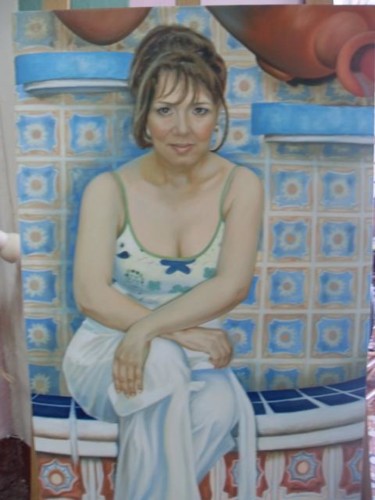Pintura titulada "" Retrato "" por Yoselín Echevarría, Obra de arte original, Oleo