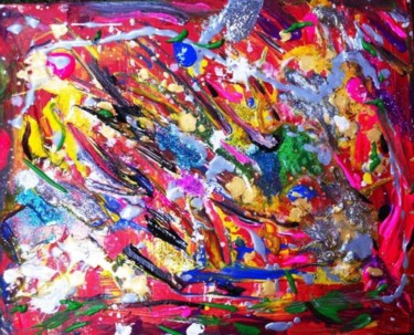 Painting titled "The Colour of love" by Yotaka Jullobol, Original Artwork, Oil