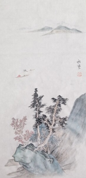 Malerei mit dem Titel "山水画 水墨" von You Sheng, Original-Kunstwerk, Tinte