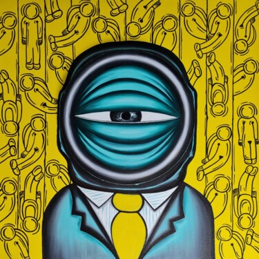 绘画 标题为“Blue and Yellow” 由Youka, 原创艺术品, 油